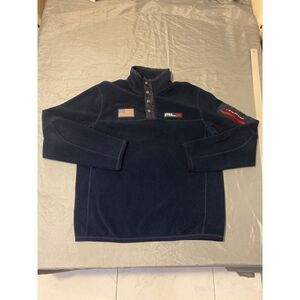 RLX Ralph Lauren Fleece Jacket Mens Large Sweater Blue Olympics Flag USA Pocket